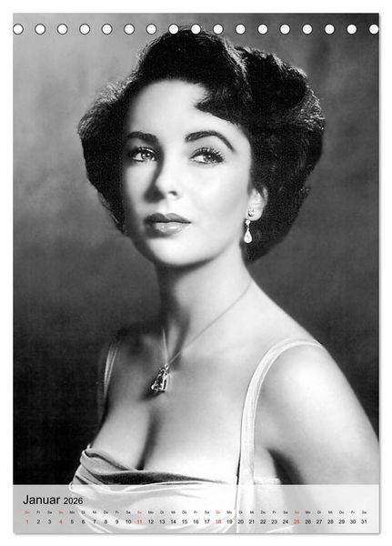 Produktbild: Elizabeth Taylor (Tischkalender 2026 DIN A5 hoch), CALVENDO Monatskalender