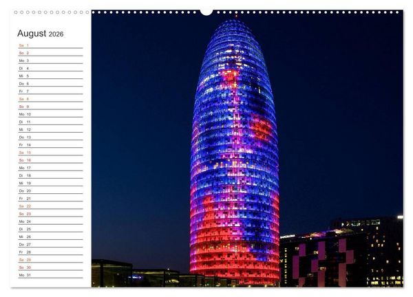 Produktbild: Metropole Barcelona (Wandkalender 2026 DIN A2 quer), CALVENDO Monatskalender