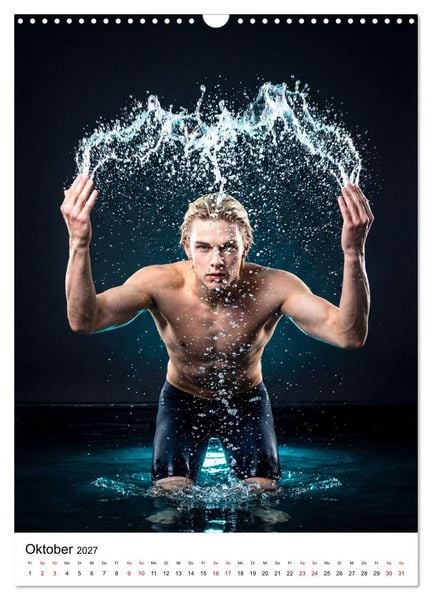 Produktbild: Im Bann des Wassers - Athletische &Auml;sthetik m&auml;nnlicher Schwimmer (Wandkalender 2027 DIN A3 hoch), CALVENDO Monatskalender