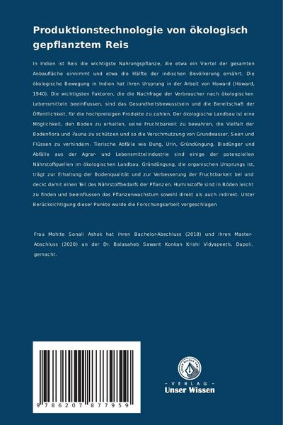 Produktbild: Produktionstechnologie von &ouml;kologisch gepflanztem Reis