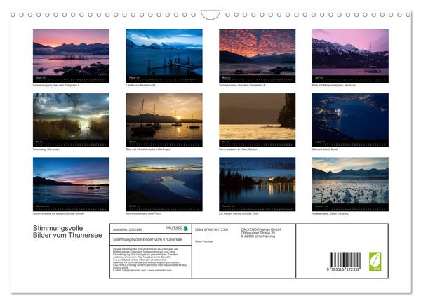 Produktbild: Stimmungsvolle Bilder vom Thunersee (Wandkalender 2026 DIN A3 quer), CALVENDO Monatskalender
