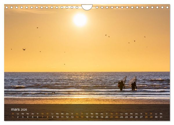 Produktbild: Baie de Somme Couchers de soleil (Calendrier mural 2026 DIN A4 vertical), CALVENDO calendrier mensuel