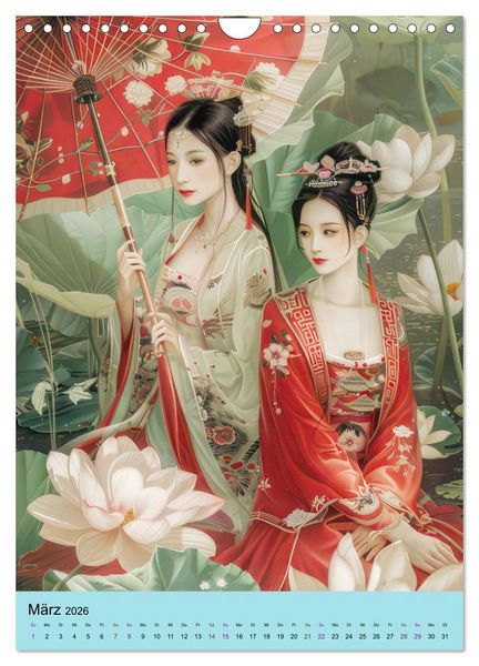 Produktbild: Grazi&ouml;se asiatische Frauen - Asienstil (Wandkalender 2026 DIN A4 hoch), CALVENDO Monatskalender
