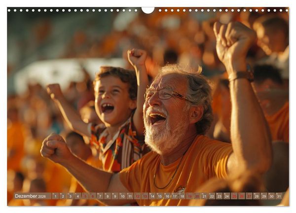 Produktbild: Fu&szlig;ball im Blut (Wandkalender 2026 DIN A3 quer), CALVENDO Monatskalender