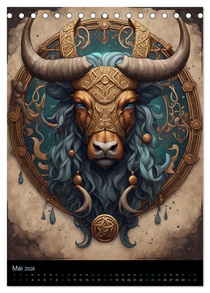 Produktbild: Sternzeichen Nordische Mythology (Tischkalender 2026 DIN A5 hoch), CALVENDO Monatskalender