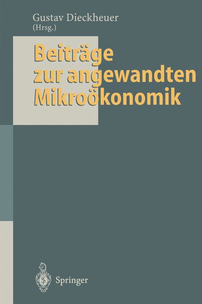 Produktbild: Beitr&auml;ge zur angewandten Mikro&ouml;konomik