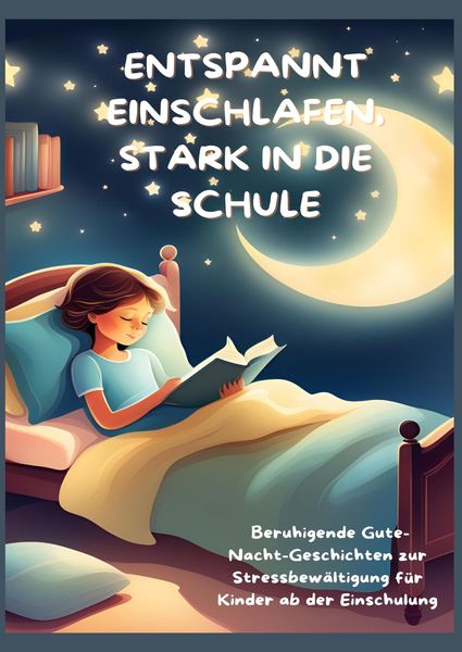 Produktbild: ENTSPANNT EINSCHLAFEN, STARK IN DIE SCHULE: Beruhigende Gute-Nacht-Geschichten und praktische Tipps zur Stressbew&auml;ltigung f&uuml;r Kinder ab der Einschulung