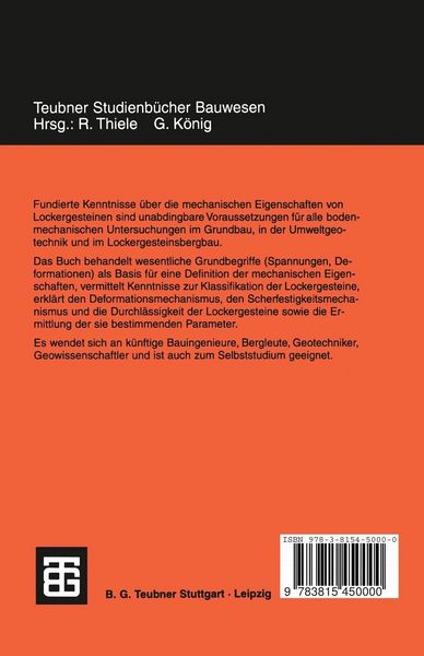 Produktbild: Mechanische Eigenschaften der Lockergesteine