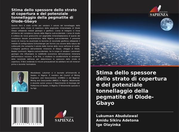 Produktbild: Stima dello spessore dello strato di copertura e del potenziale tonnellaggio della pegmatite di Olode-Gbayo