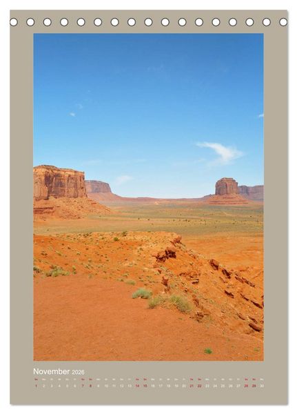 Produktbild: Erlebe mit mir das Monument Valley (Tischkalender 2026 DIN A5 hoch), CALVENDO Monatskalender