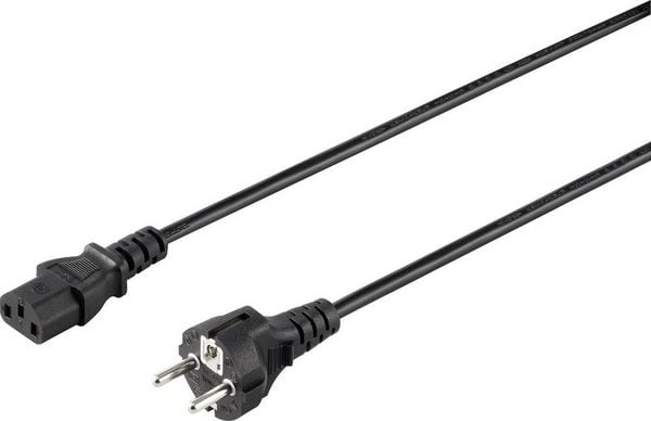 Produktbild: Sygonix SY-5042694 Kaltger&auml;te Anschlusskabel Schwarz 1.50m