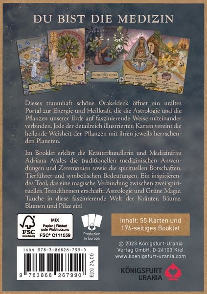 Herbal Astrology Orakel: 55 Karten mit Botschaften und Anleitungen