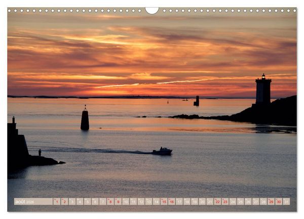 Produktbild: Couchers de soleil sur Kermorvan (Calendrier mural 2026 DIN A3 vertical), CALVENDO calendrier mensuel