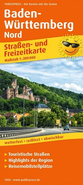 Baden-Württemberg-Nord. Straßen- und Freizeitkarte 1 : 200 000, Sonstige von , KOMPASS freytag und berndt, 9783961320035