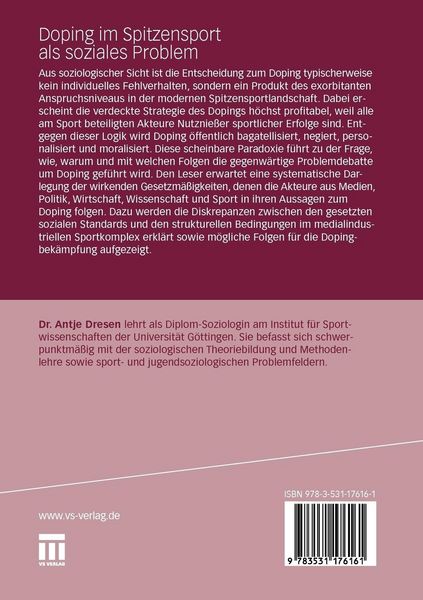 Produktbild: Doping im Spitzensport als soziales Problem