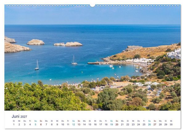 Produktbild: Str&auml;nde der Insel Rhodos (Wandkalender 2027 DIN A2 quer), CALVENDO Monatskalender
