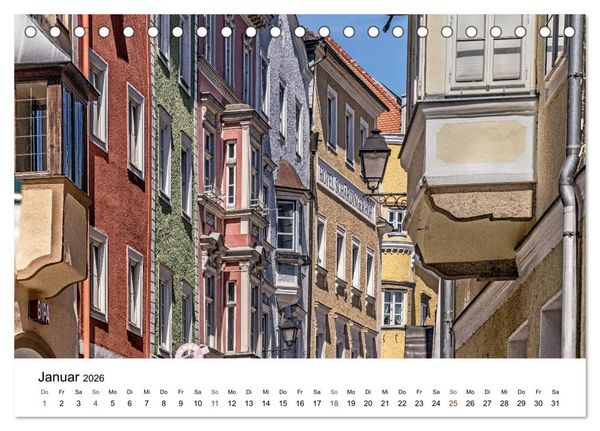 Produktbild: Sonniges Sch&auml;rding, Barockstadt am Inn (Tischkalender 2026 DIN A5 quer), CALVENDO Monatskalender