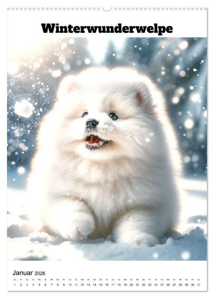 Produktbild: Hundewelpen zum Verlieben (Wandkalender 2026 DIN A2 hoch), CALVENDO Monatskalender