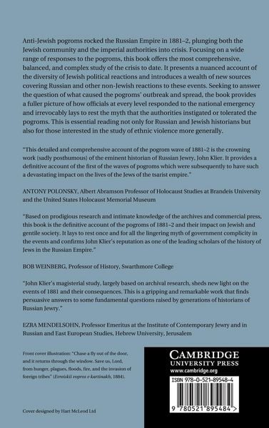 Produktbild: Russians, Jews, and the Pogroms of 1881-1882