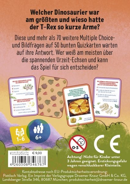 Produktbild: Das Quiz f&uuml;r kleine Forscher &ndash; Dinosaurier