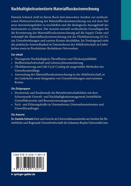 Produktbild: Nachhaltigkeitsorientierte Materialflusskostenrechnung