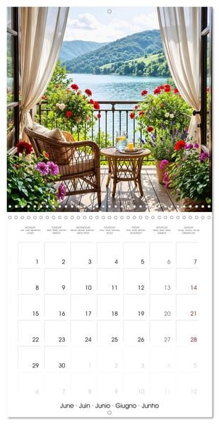 Produktbild: My quiet oasis - Inhale. Arrive. Find peace. (Wall Calendar 2026 12 &times; 12 Inch) CALVENDO 12 Month Wall Calendar