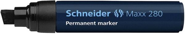Produktbild: Schneider Permanent-Marker Maxx 280, schwarz, Keilspitze 4+12mm