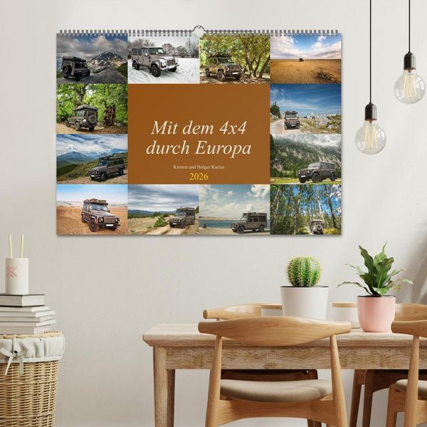 Produktbild: Mit dem 4x4 durch Europa (Wandkalender 2026 DIN A2 quer), CALVENDO Monatskalender