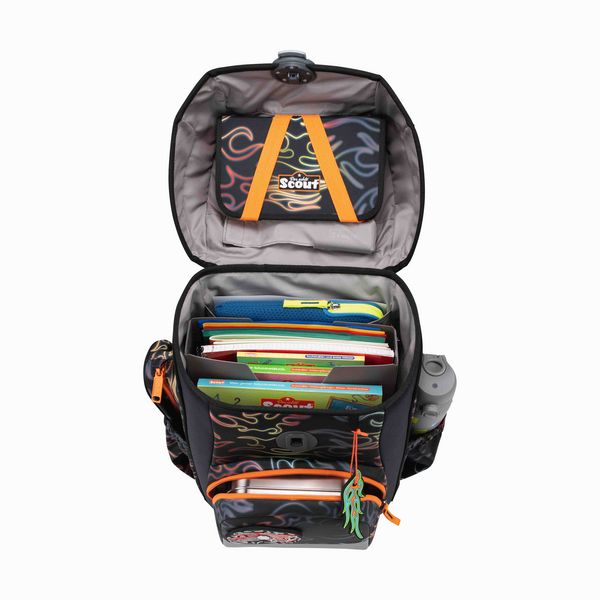 Produktbild: Scout Schulranzen Set Neo Safety Light, Schulranzen Set, 4tlg, Flames