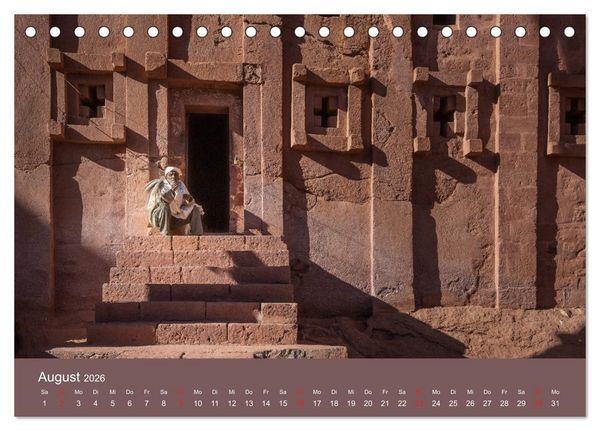 Produktbild: &Auml;thiopien Landschaften der Gegens&auml;tze (Tischkalender 2026 DIN A5 quer), CALVENDO Monatskalender