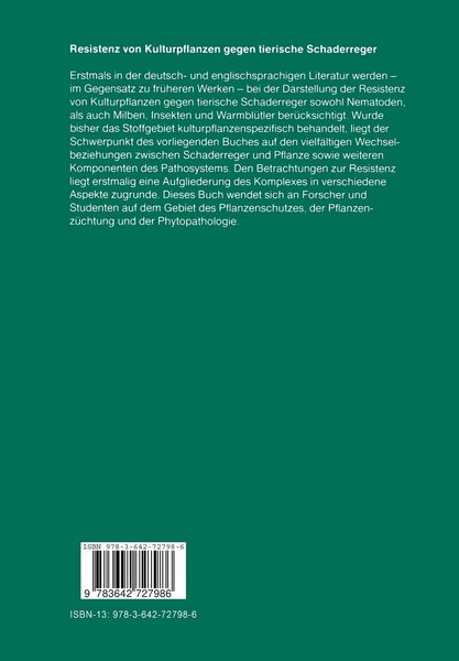Produktbild: Resistenz von Kulturpflanzen gegen tierische Schaderreger