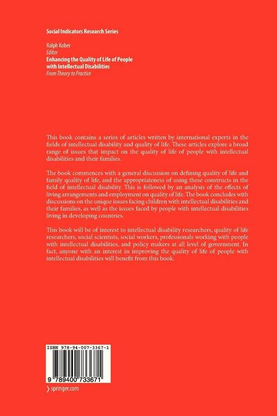 Produktbild: Enhancing the Quality of Life of People with Intellectual Disabilities