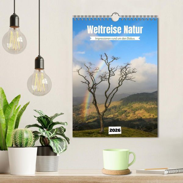 Produktbild: Weltreise Natur - Impressionen rund um den Globus (Wandkalender 2026 DIN A4 hoch), CALVENDO Monatskalender