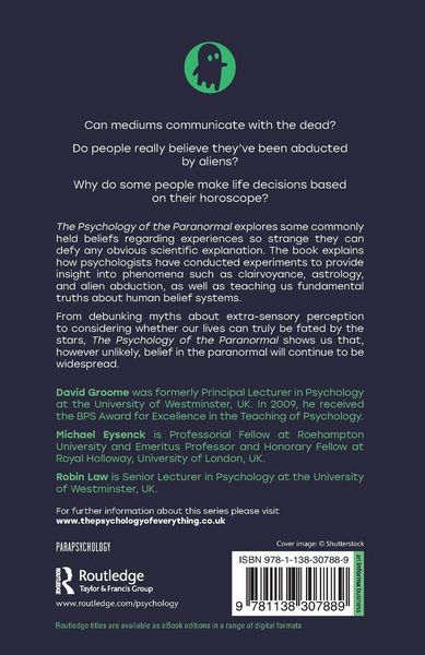Produktbild: The Psychology of the Paranormal