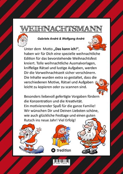 Produktbild: Craftbook - 150 Seiten Tolle Weihnachtliche Motive - Lustige Aufgaben - Knifflige R&auml;stel - Weihnachtsm&auml;nner - Christmas