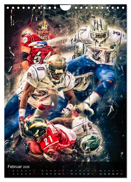 Produktbild: American Football - einfach faszinierend (Wandkalender 2026 DIN A4 hoch), CALVENDO Monatskalender