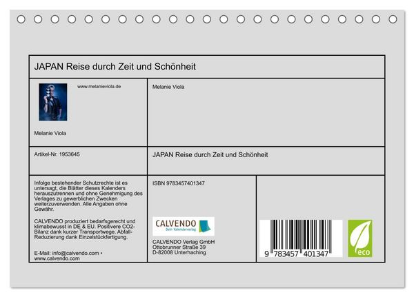 Produktbild: JAPAN Reise durch Zeit und Sch&ouml;nheit (Tischkalender 2026 DIN A5 quer), CALVENDO Monatskalender