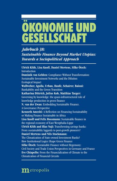 Produktbild: Sustainable Finance Beyond Market Utopias