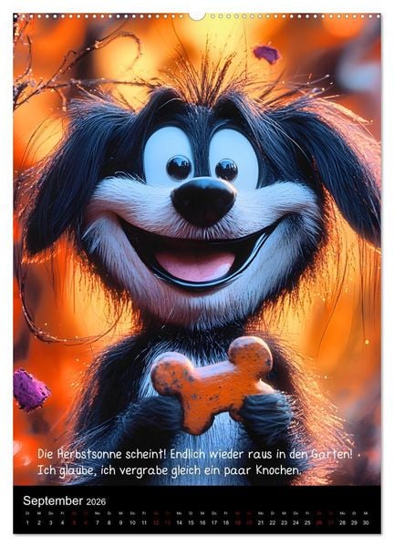 Produktbild: Good morning dog (Wandkalender 2026 DIN A2 hoch), CALVENDO Monatskalender