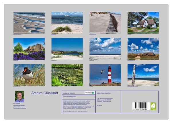 Produktbild: Amrum Gl&uuml;cksort (Wandkalender 2026 DIN A3 quer), CALVENDO Monatskalender