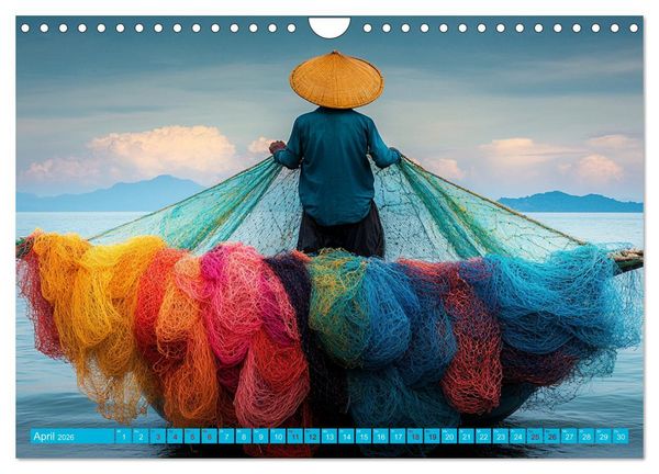 Produktbild: Netzpoesie: Ein Jahr in Farben (Wandkalender 2026 DIN A4 quer), CALVENDO Monatskalender