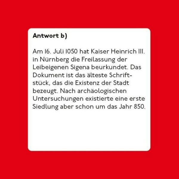 Produktbild: Das N&uuml;rnberg-Quiz (Neuausgabe)