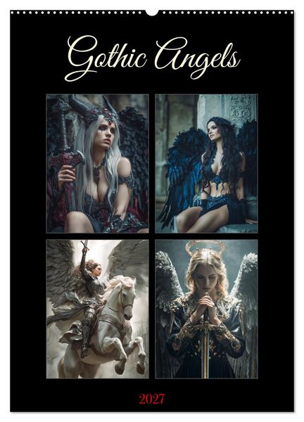 Produktbild: Gothic Angels (Wandkalender 2027 DIN A2 hoch), CALVENDO Monatskalender