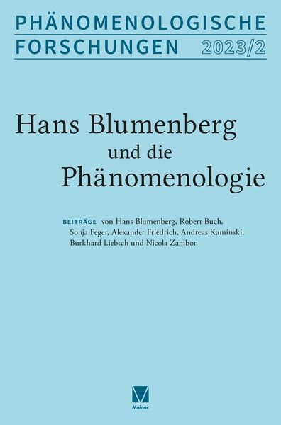 Produktbild: Hans Blumenberg und die Ph&auml;nomenologie