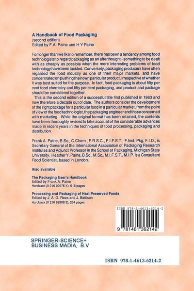 Produktbild: A Handbook of Food Packaging