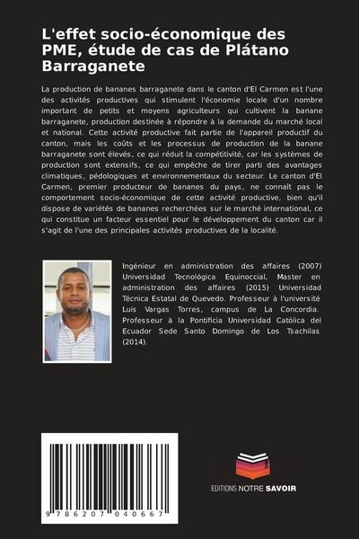 Produktbild: L'effet socio-&eacute;conomique des PME, &eacute;tude de cas de Pl&aacute;tano Barraganete