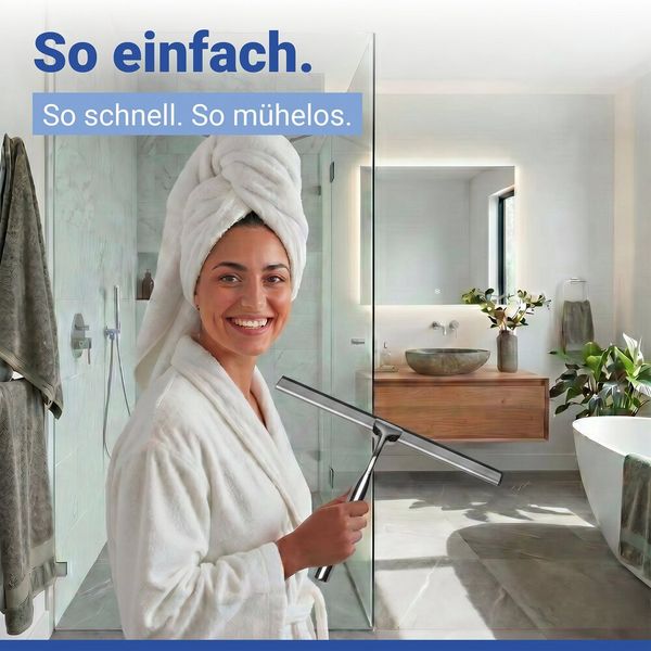 Produktbild: Turbo-Loc&reg; Duschabzieher Mod. Terni Jumbo, mit Haken, Befestigen ohne Bohren