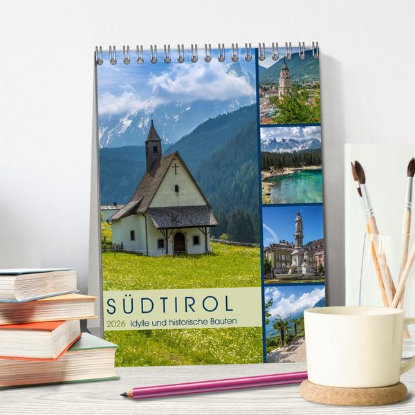 Produktbild: S&Uuml;DTIROL Idylle und historische Bauten (Tischkalender 2026 DIN A5 hoch), CALVENDO Monatskalender