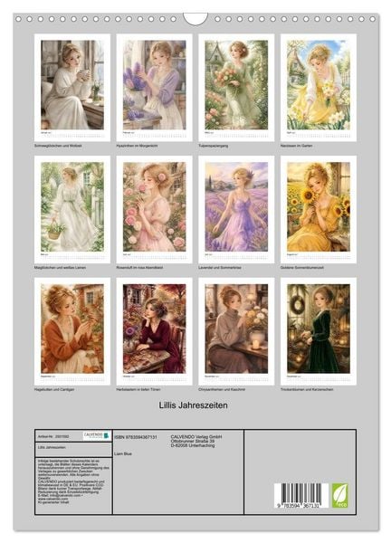 Produktbild: Lillis Jahreszeiten (Wandkalender 2027 DIN A3 hoch), CALVENDO Monatskalender