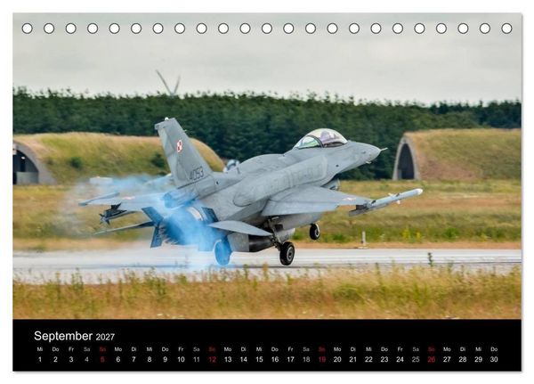 Produktbild: F-16 Fliegende Legende (Tischkalender 2027 DIN A5 quer), CALVENDO Monatskalender